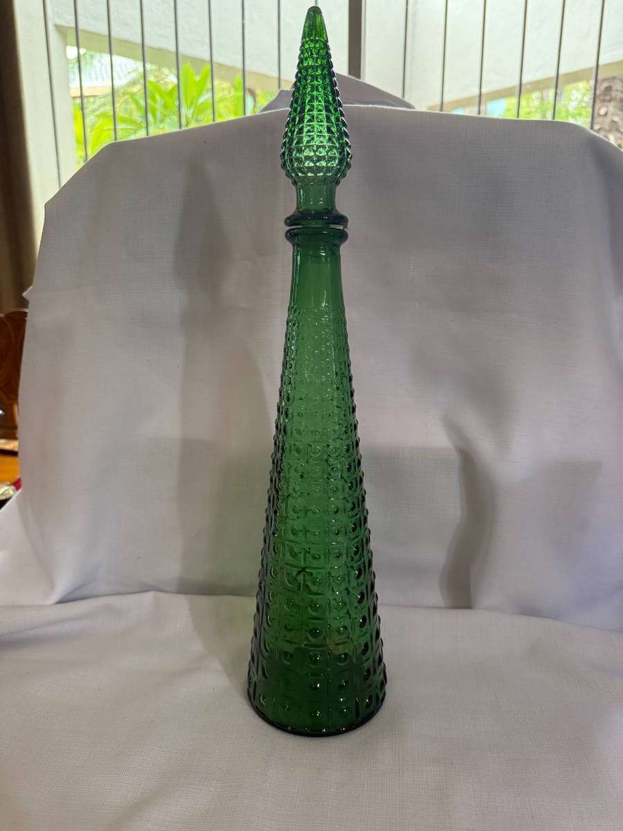 GREEN VINTAGE GENIE BOTTLE