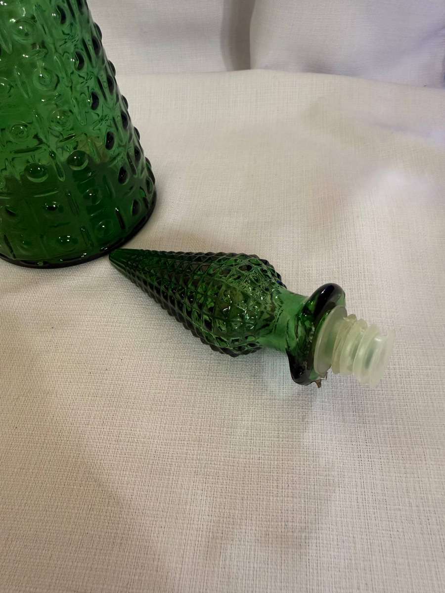 GREEN VINTAGE GENIE BOTTLE