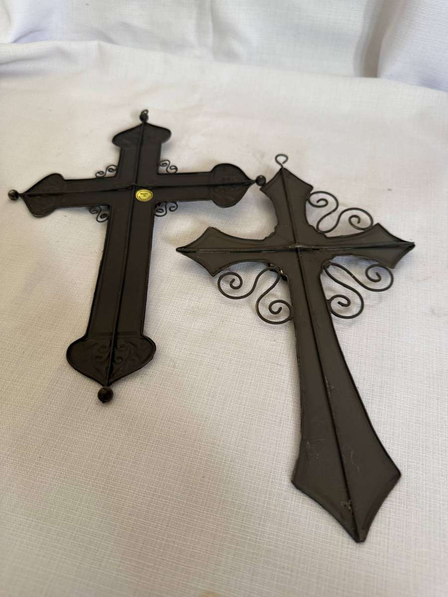 TWO SMALL METAL CROSSES