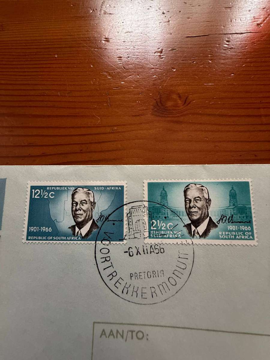 FIRST DAY COVER H F VERWOERD 06/11/1956
