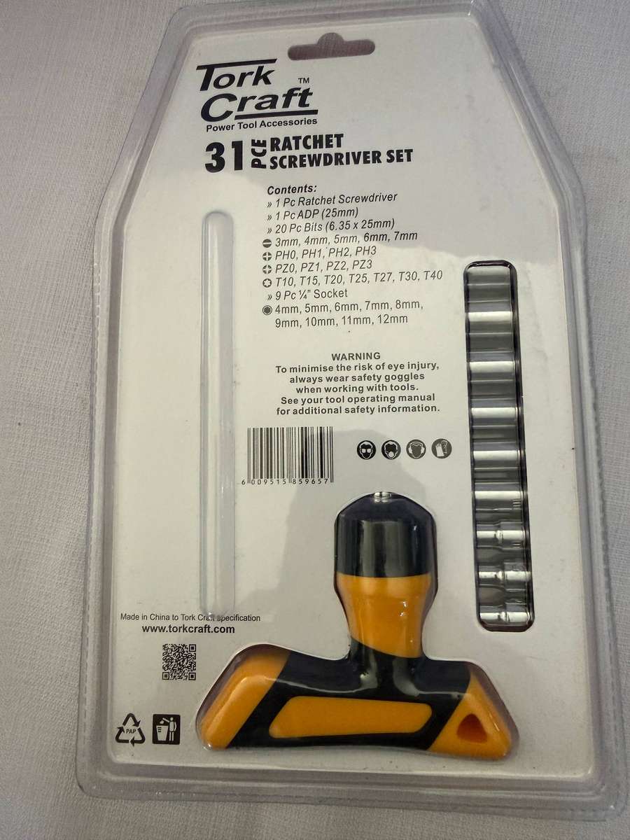 31 PIECE RATCHED SCREWDRIVER SET