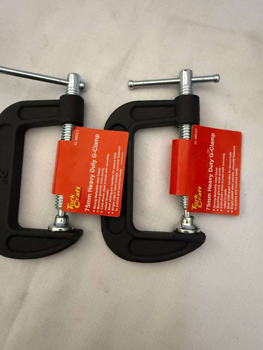 two 75mm Heavy Duty G- Clamp
