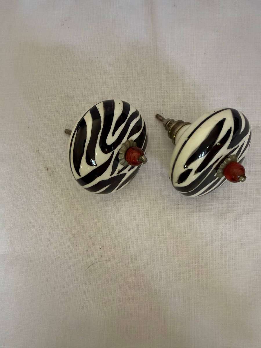 TWO LARGE DOOR KNOBS