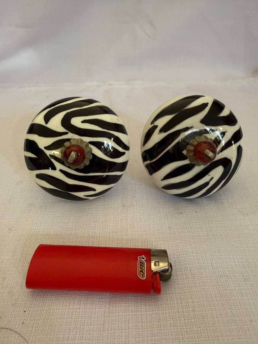 TWO LARGE DOOR KNOBS