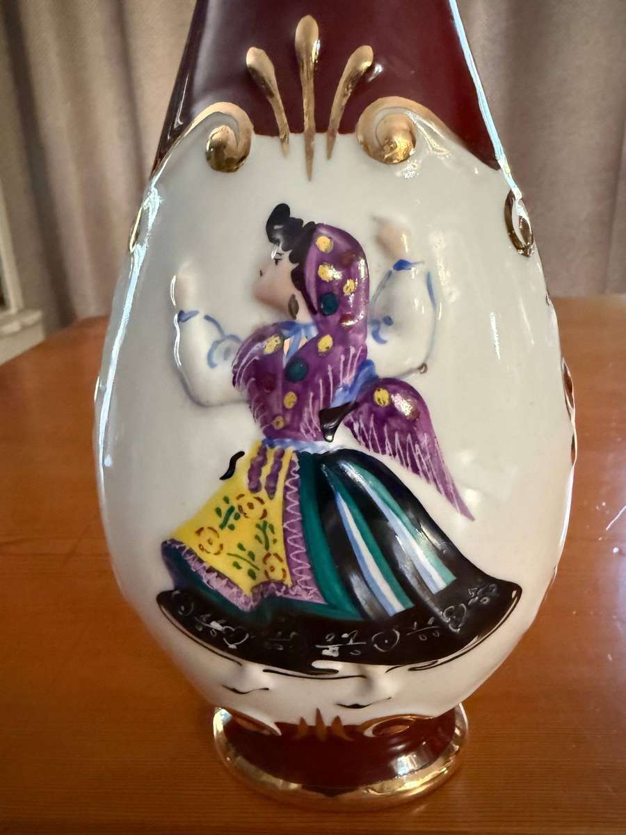 VINTAGE DA SILVA CERAMIC BOTTLE FROM PORTUGAL