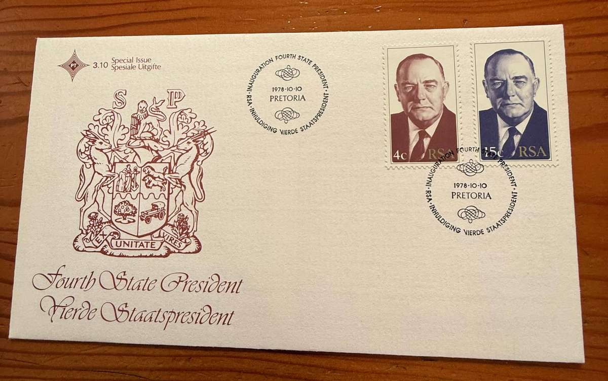 FIRST DAY COVER , FOURTH STATE PRESIDENT,10/101978