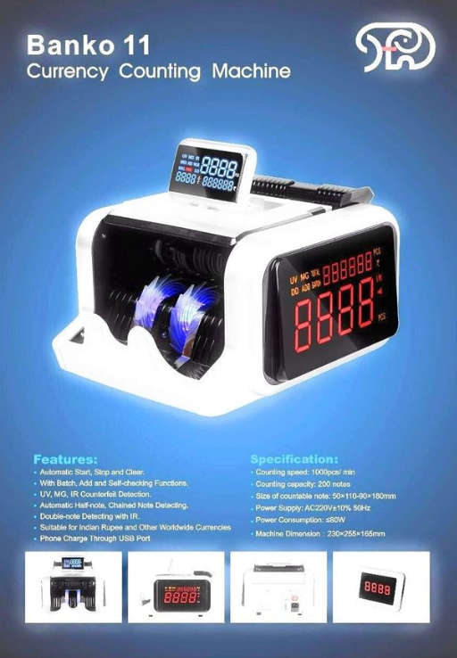 Multi Currency Counter and Banknote Counterfeit Detector Money Counter