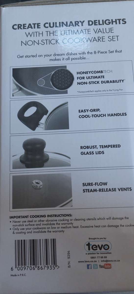 Bennett Read 8 Piece Non Stick Cookware