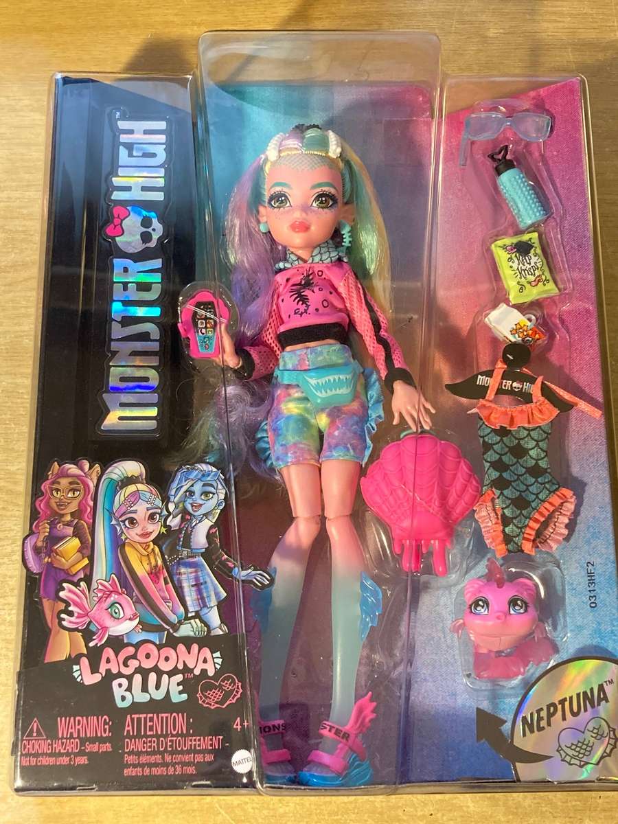 Monster High Lagoona Blue, Mattel 2022 (prev. opened, complete, like new)
