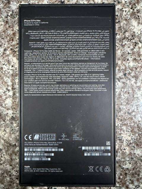 Apple iPhone 13 Pro Max 512GB Smartphone