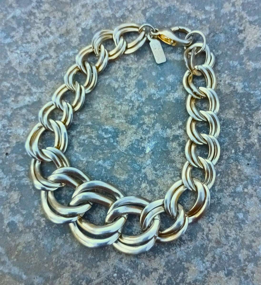 Vintage 1970s Pierre Cardin Gold-Tone Double Link Jewellery Set