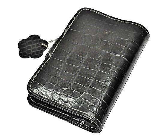New Black Real Leather Crocodile-Texture Advantage Organiser