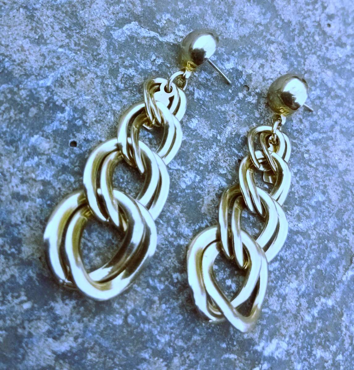 Vintage 1970s Pierre Cardin Gold-Tone Double Link Jewellery Set