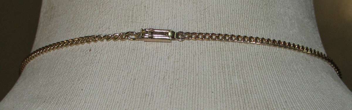 Vintage Studio Art Glass Swirl Pendant with Gold-Tone Chain