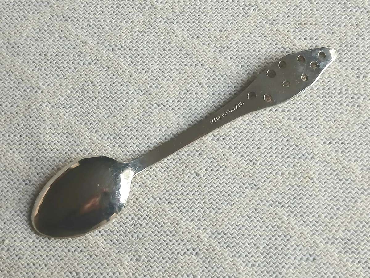 Collectible 6-Piece Vintage Dutch Teaspoon Set - Chrome Plated with Openwork Design - c1960