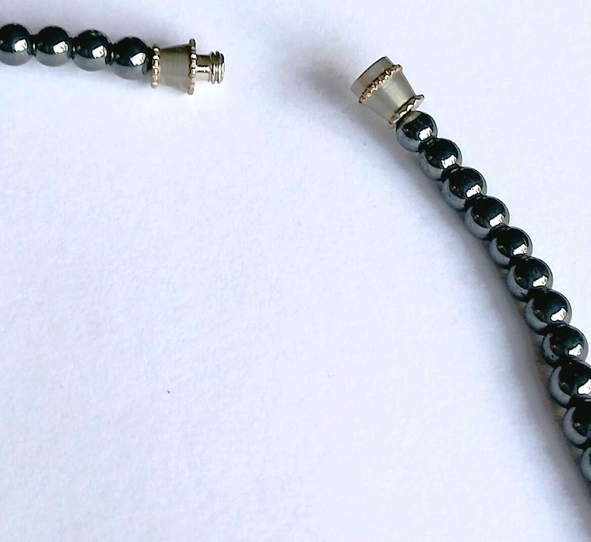 Vintage Hematite Beaded Necklace