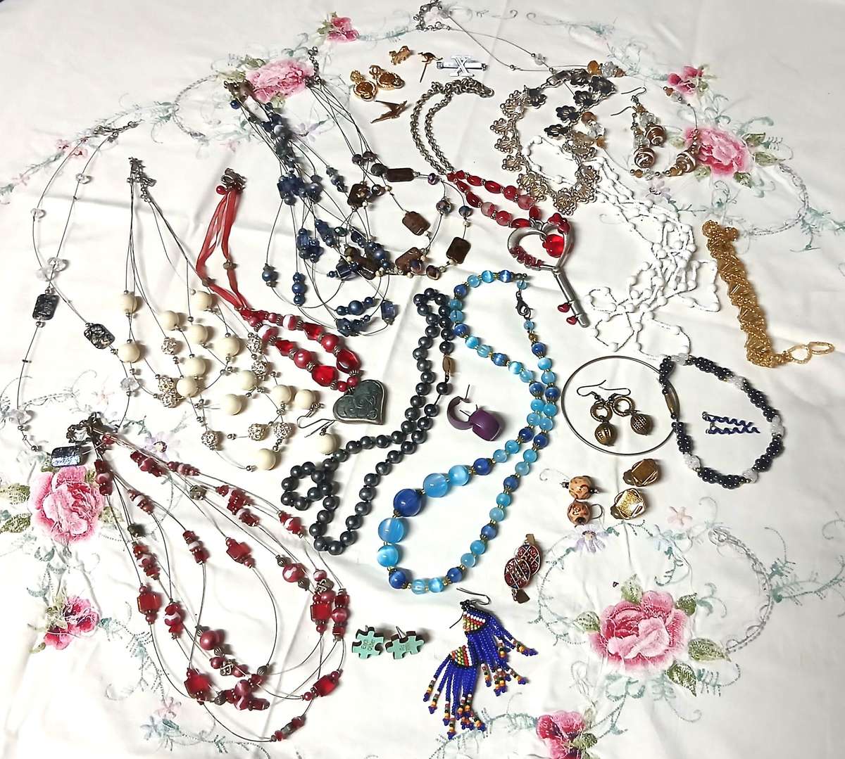 Job Lot Eclectic Vintage Costume Jewellery | Mixed Styles | Necklaces, Bracelets, Earrings & More