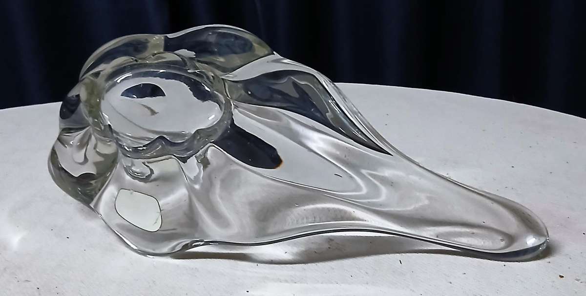 Exquisite Vintage Austrian Lux Glass Hand-Fashioned Art Bowl / Sculpture