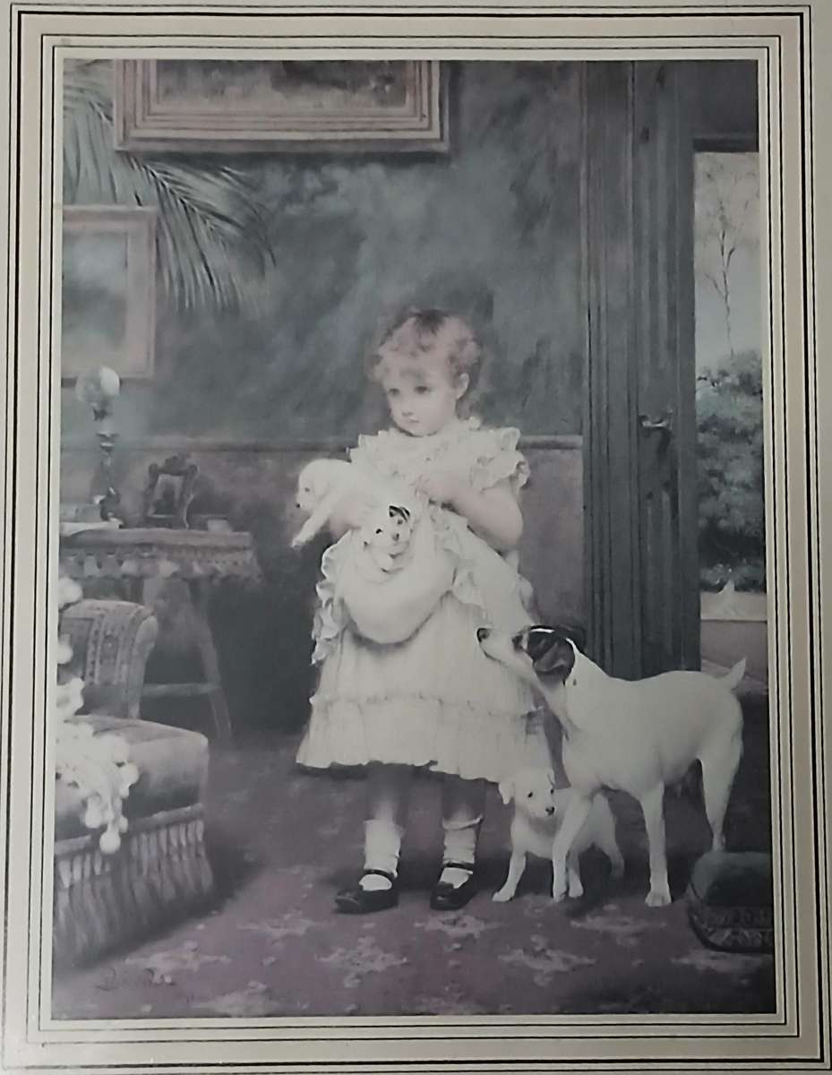 Pair of Antique, Collectable Victorian Prints by Charles Burton Barber & Briton Riviere