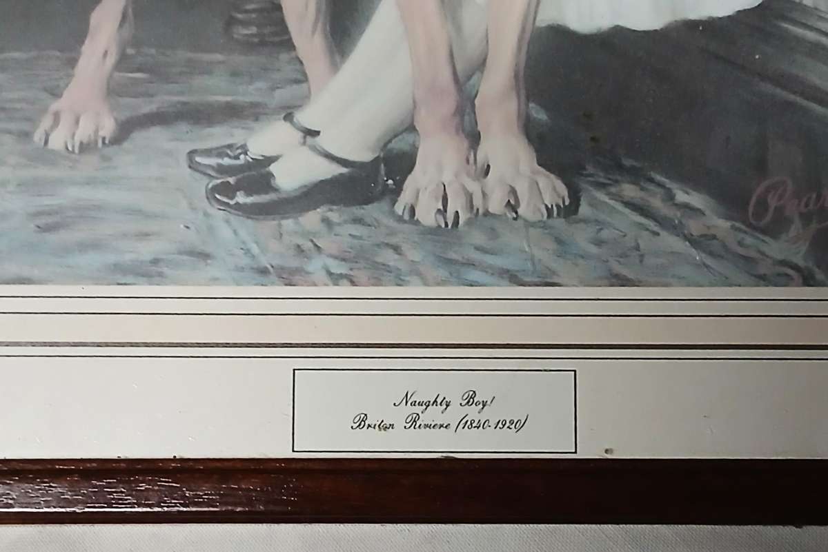 Pair of Antique, Collectable Victorian Prints by Charles Burton Barber & Briton Riviere