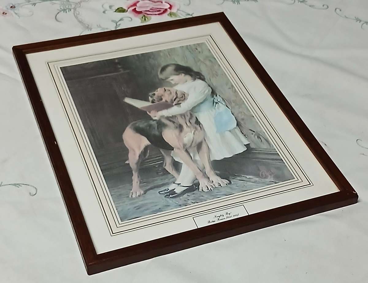Pair of Antique, Collectable Victorian Prints by Charles Burton Barber & Briton Riviere