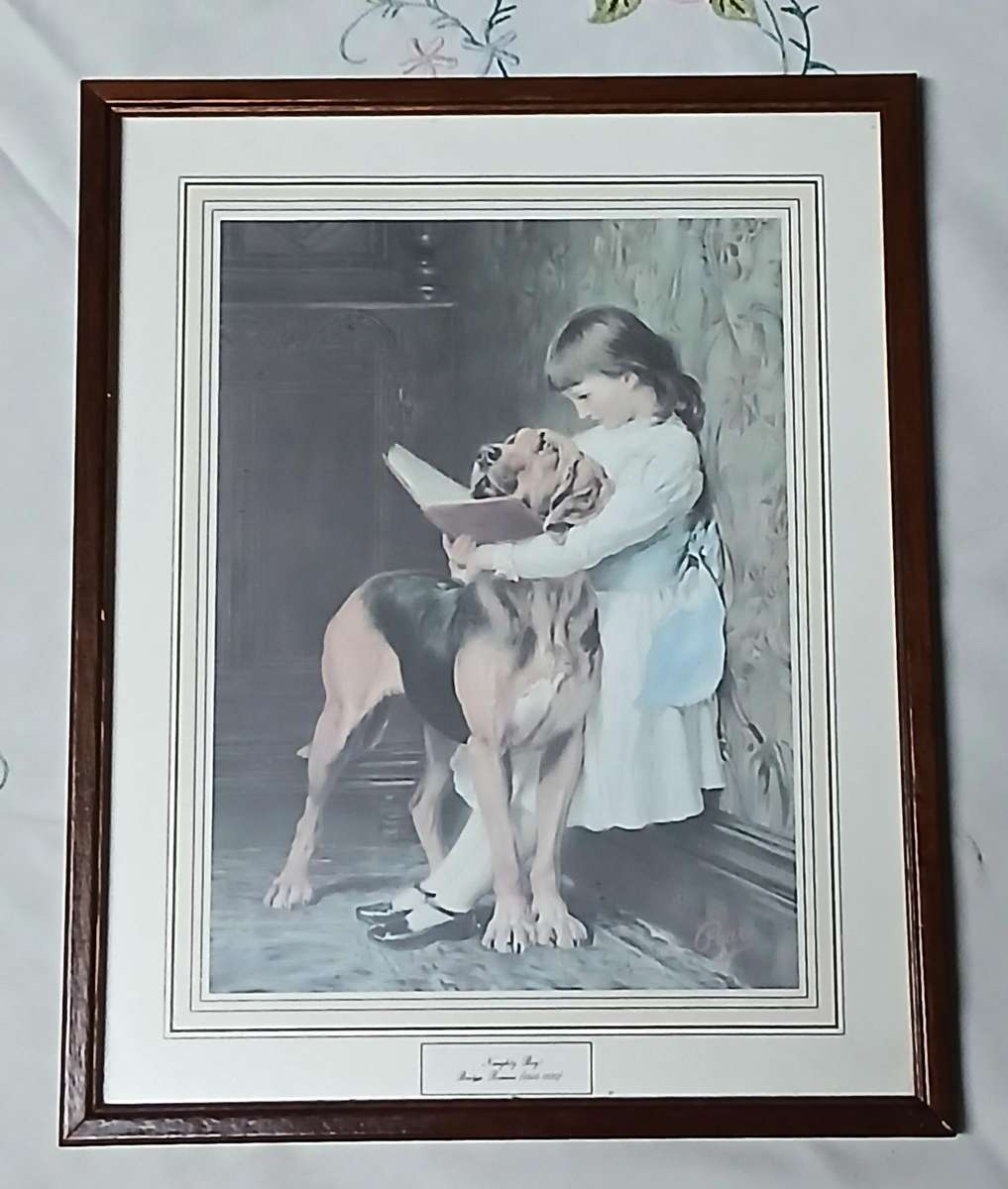 Pair of Antique, Collectable Victorian Prints by Charles Burton Barber & Briton Riviere