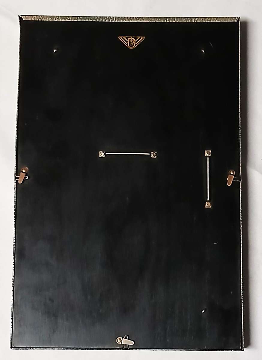 Pair of Rare Antique WWB Ltd (Wilkes & Brookes) Art Deco Silverplated Convex Glass Picture Frames