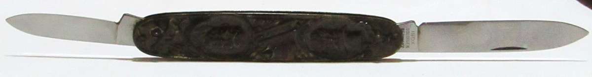 Rare Antique Boer War Pocket Knife  Paul Kruger & Christiaan de Wet Design