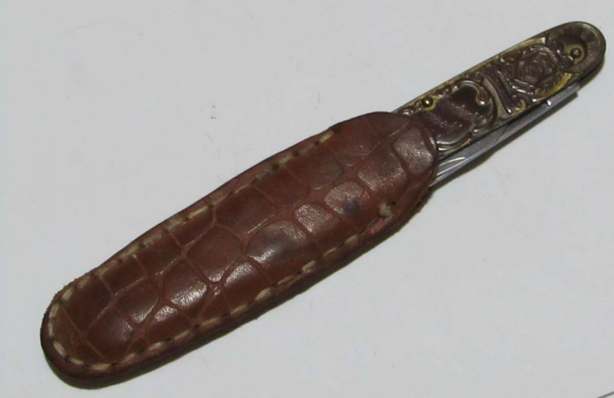 Rare Antique Boer War Pocket Knife  Paul Kruger & Christiaan de Wet Design