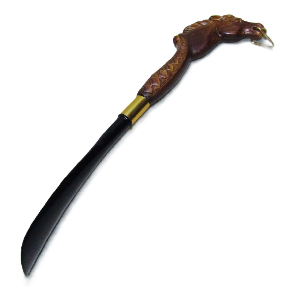 Vintage early plastic horse head shoe horn