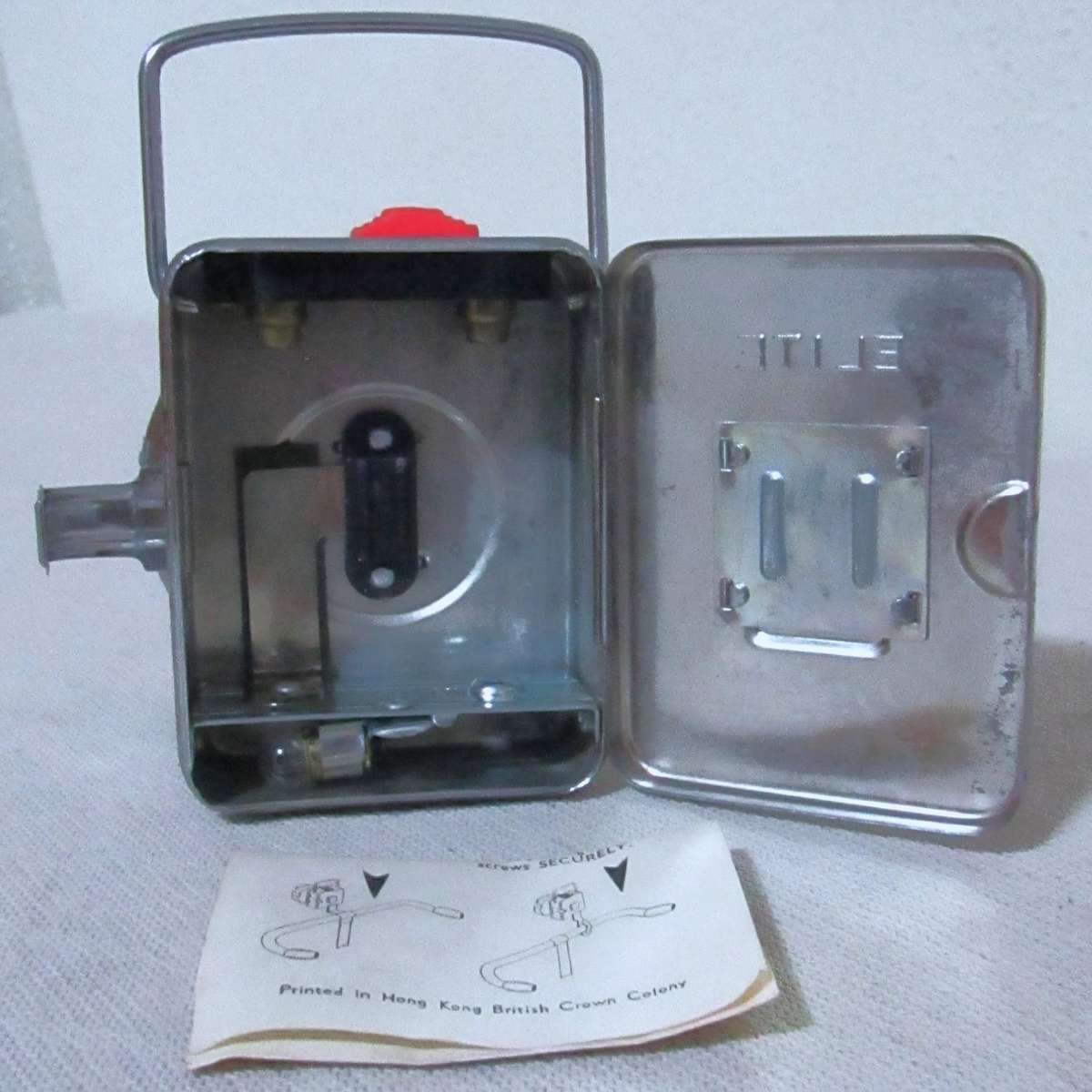 Vintage Elite Metal Handheld & Headlamp Flashlight Pair with Instructions
