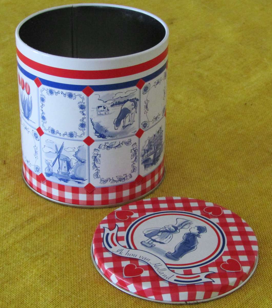 Contemporary, Collectible Ik hou van Holland Storage Tin