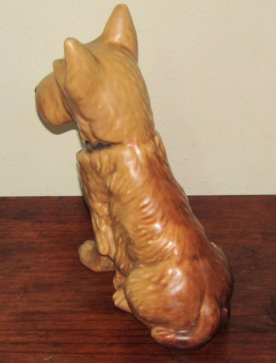Vintage Sylvac Pottery Large Brown/Tan Scottish Terrier, Number 1209