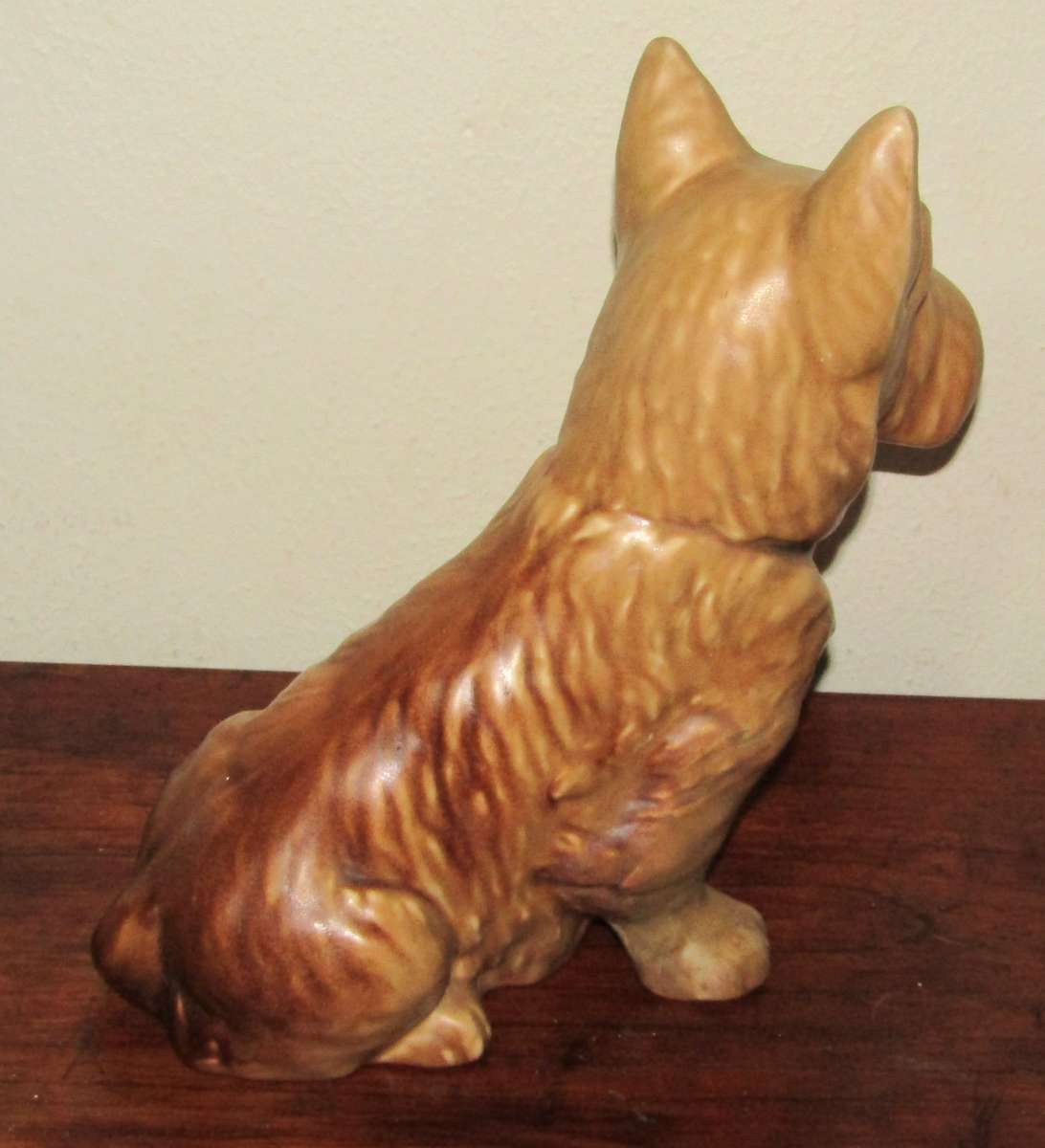Vintage Sylvac Pottery Large Brown/Tan Scottish Terrier, Number 1209