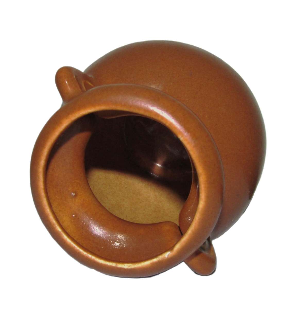 Vintage Lucia Ware Small Brown Glazed Amphora - Numbered 1562