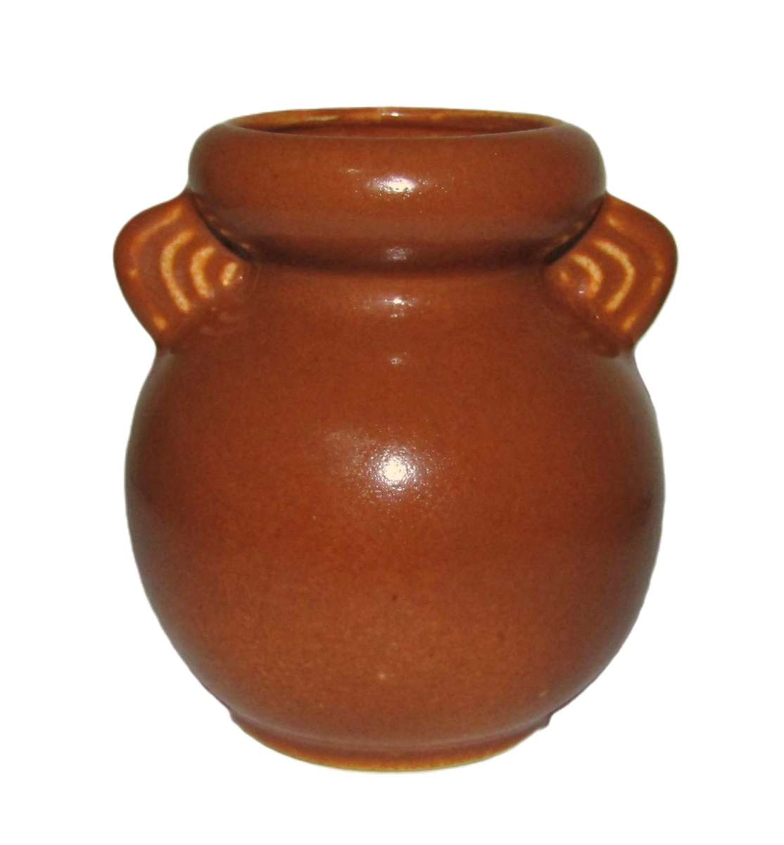 Vintage Lucia Ware Small Brown Glazed Amphora - Numbered 1562