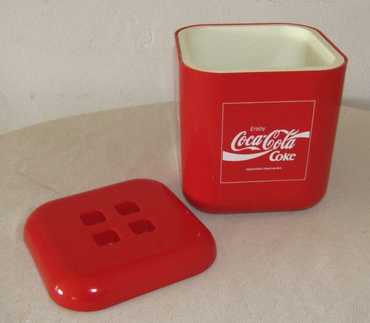 Retro Coca-Cola Square Ice Bucket/Box with Lid