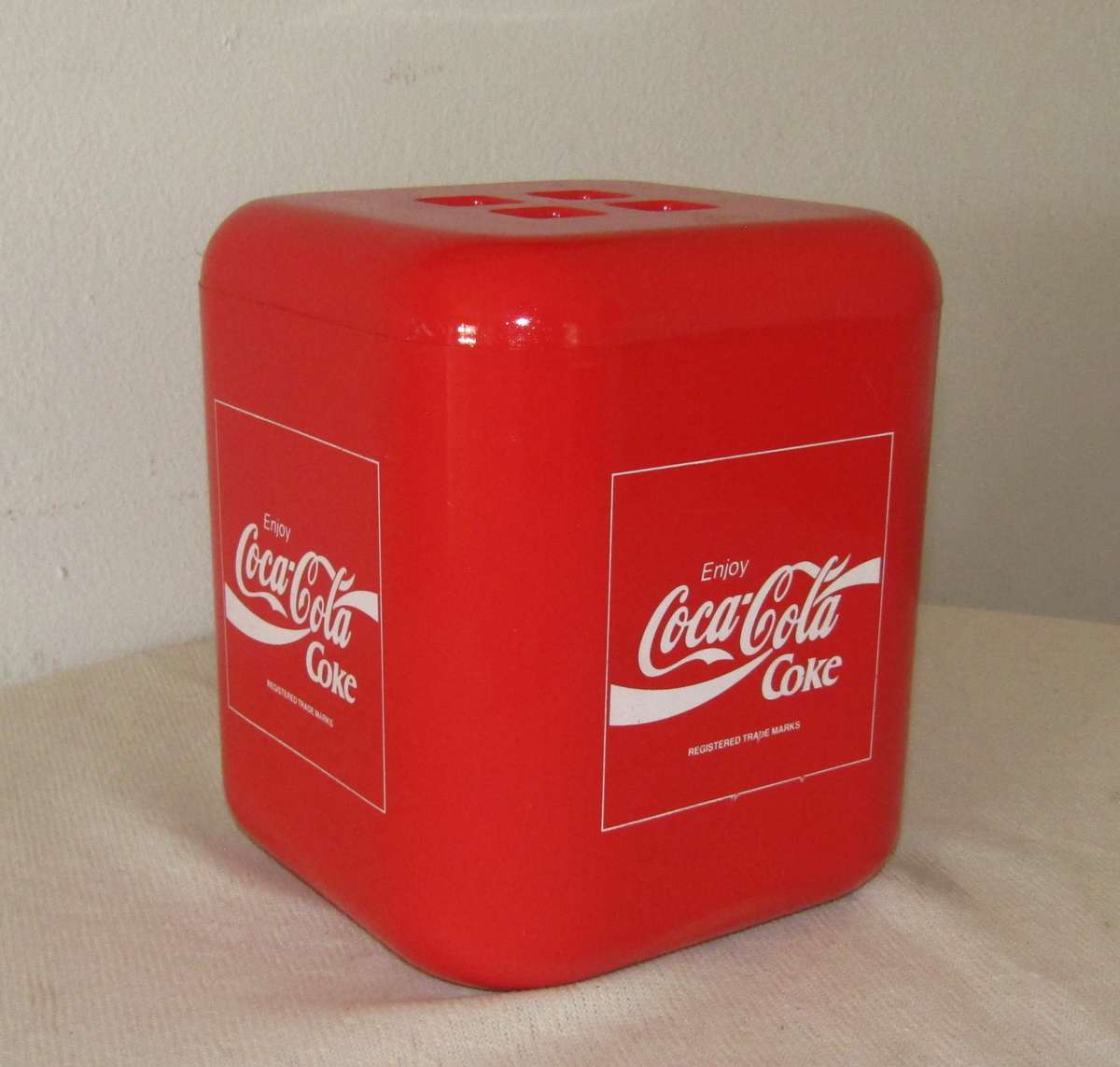 Retro Coca-Cola Square Ice Bucket/Box with Lid