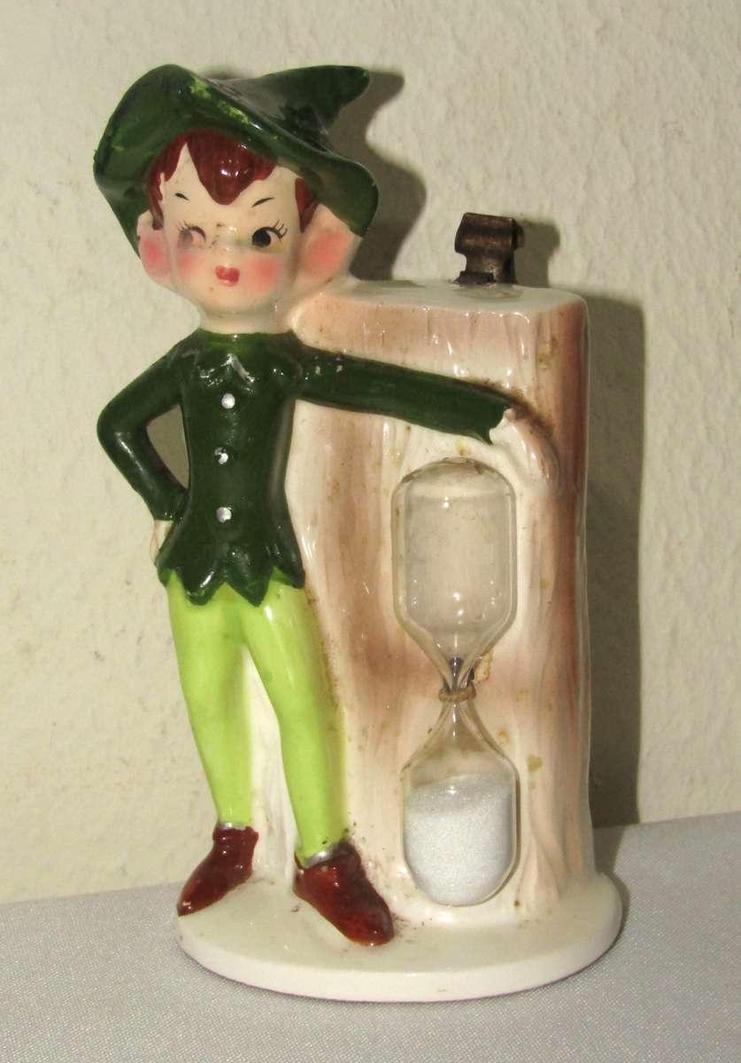 Pair of Vintage Ceramic Kitchen Elves by Enesco, Japan