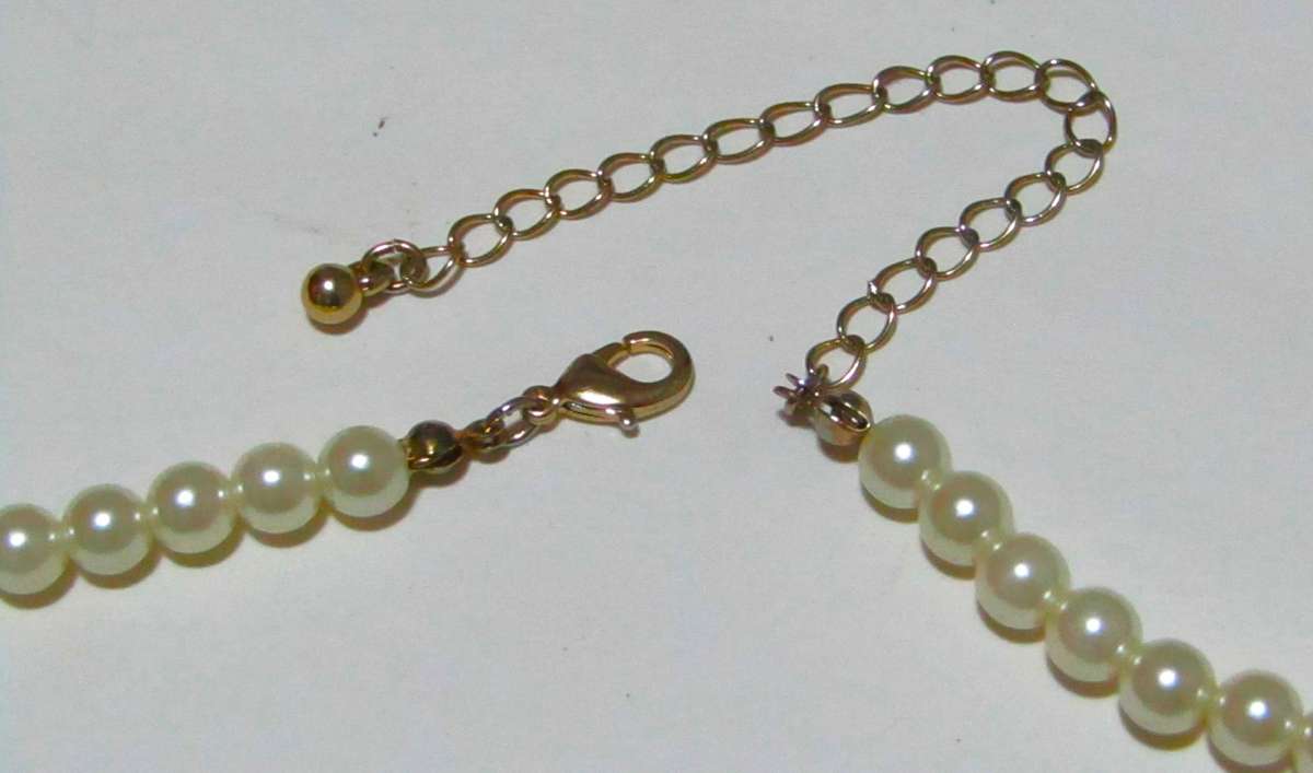 Vintage Gold-Tone Diamante and Faux Pearl Statement Bib Necklace