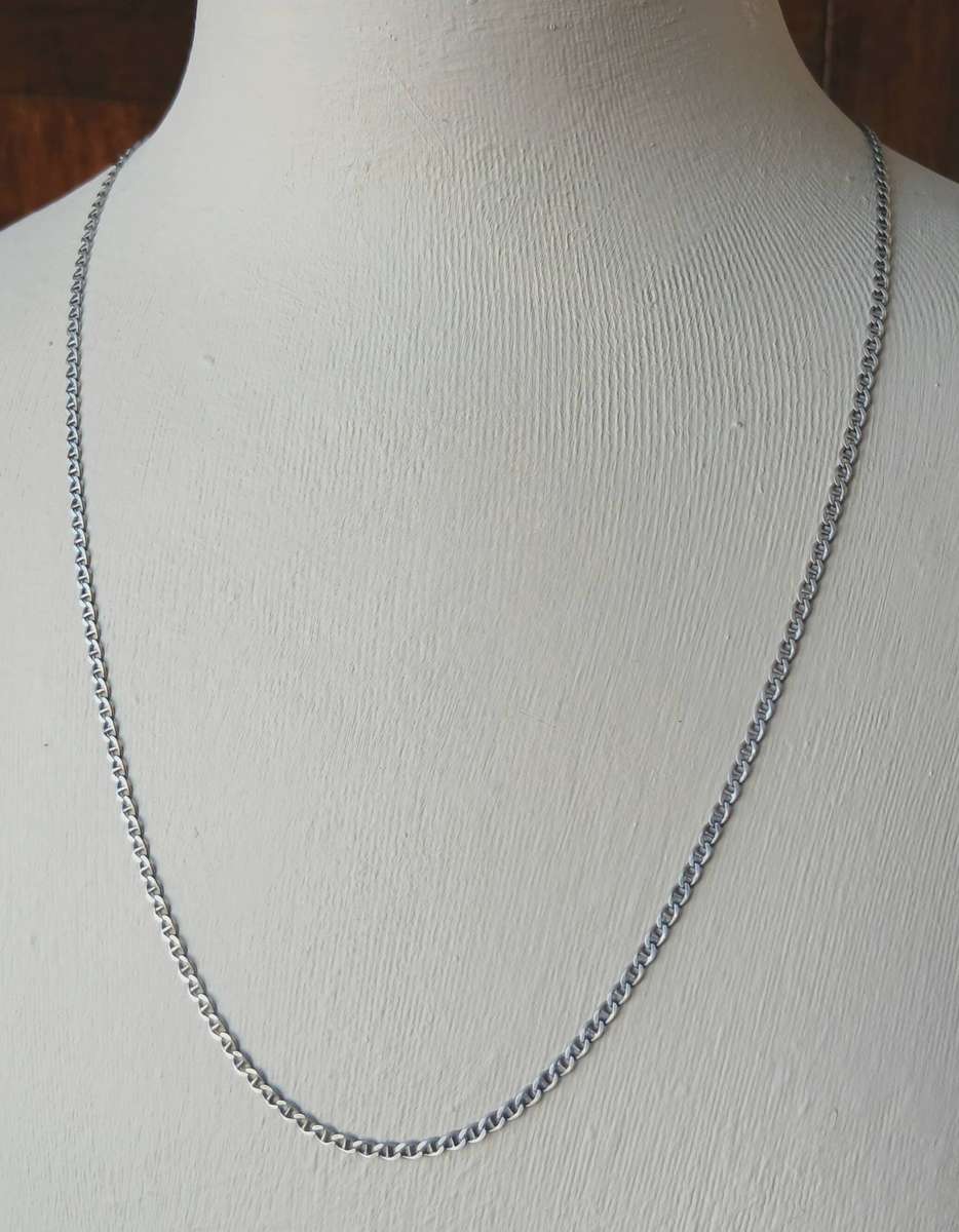Vintage 925 Sterling Silver Chain Necklace | Classic 56cm Length