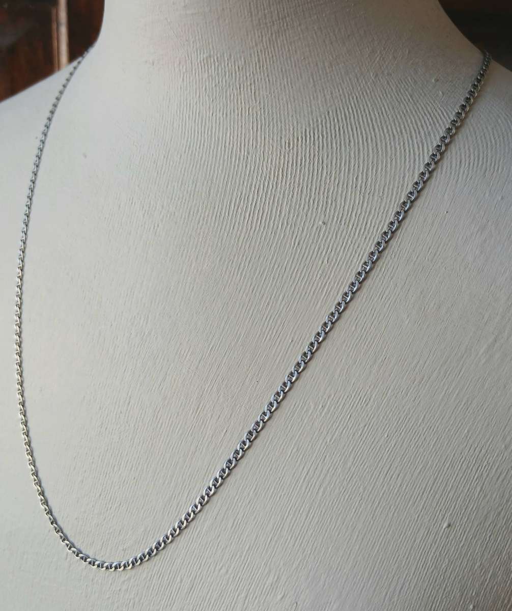 Vintage 925 Sterling Silver Chain Necklace | Classic 56cm Length