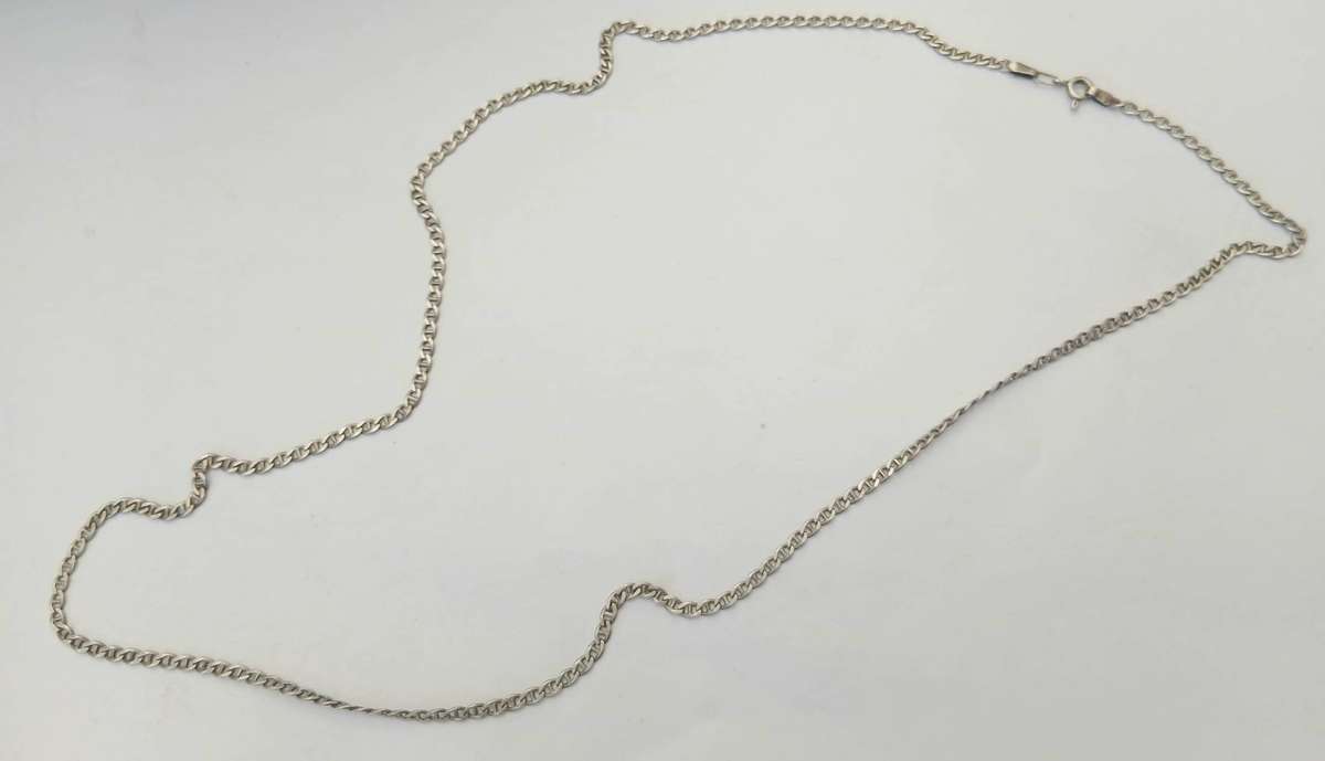 Vintage 925 Sterling Silver Chain Necklace | Classic 56cm Length