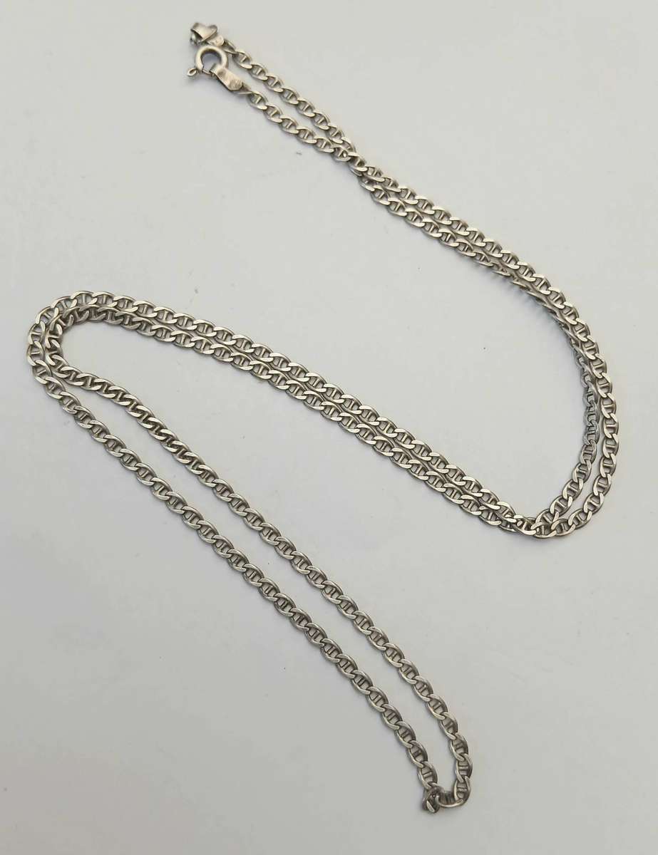 Vintage 925 Sterling Silver Chain Necklace | Classic 56cm Length