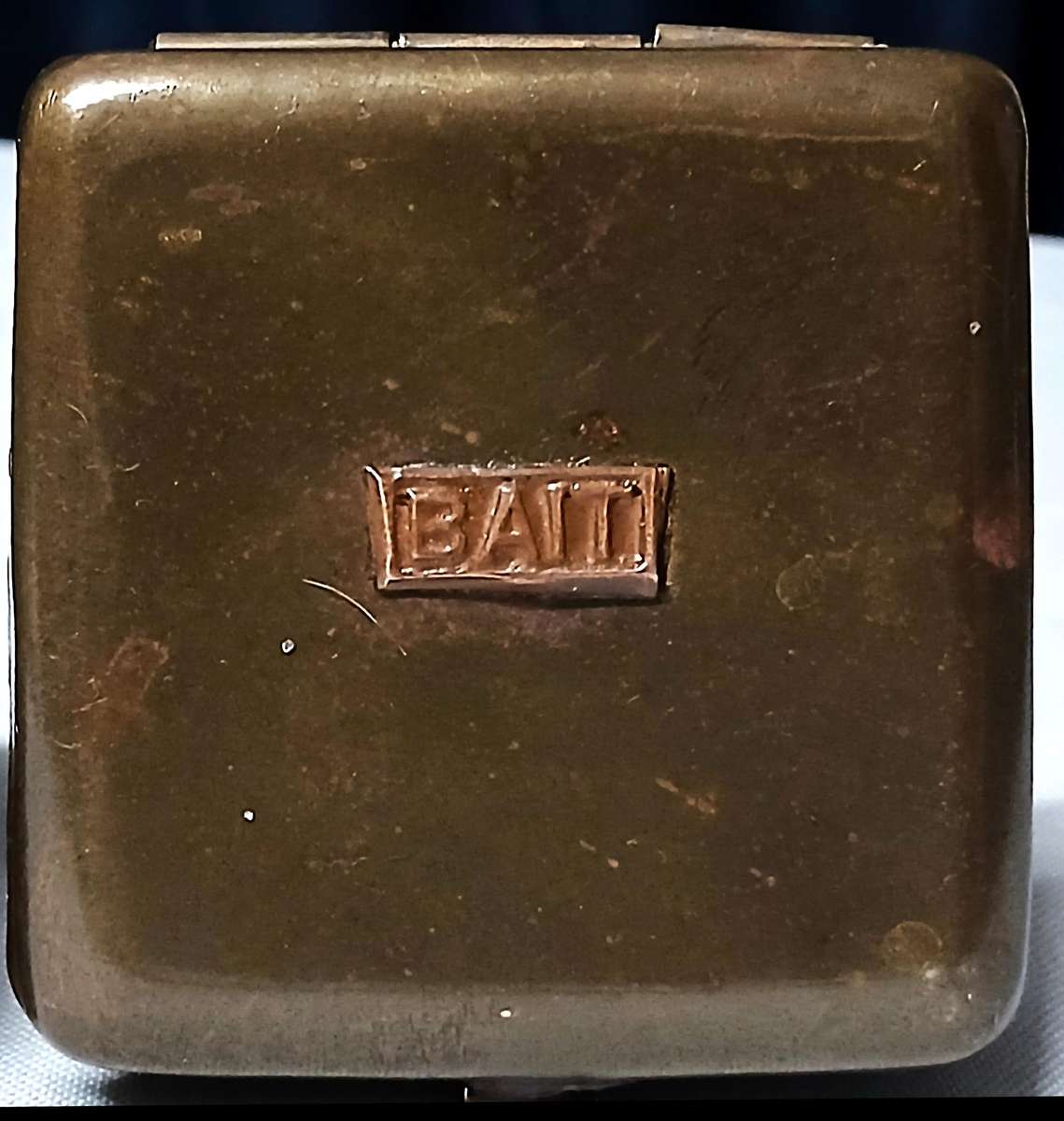 Vintage Brass Bait Tin Set with Copper Labels | Maggots, Worms & General Bait Boxes