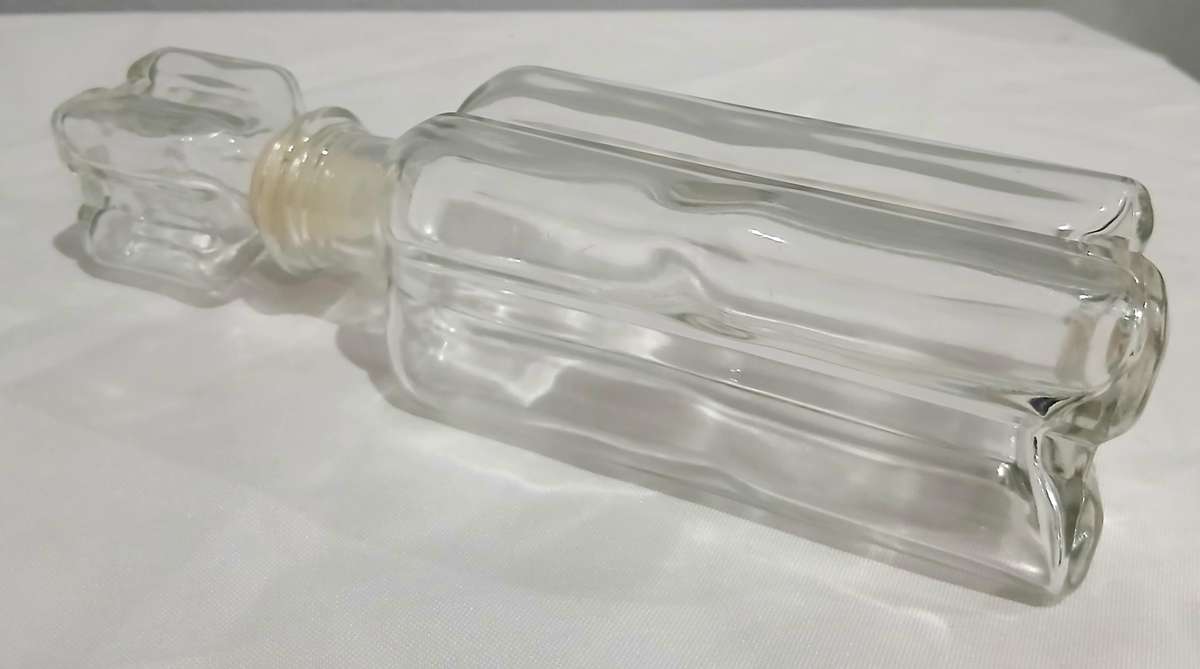 Vintage Revlon Charlie Splash-On Cologne Bottle | Made in France | Clear Glass with Stopper