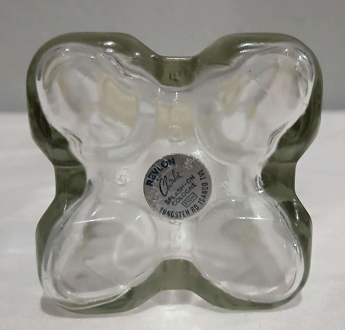 Vintage Revlon Charlie Splash-On Cologne Bottle | Made in France | Clear Glass with Stopper