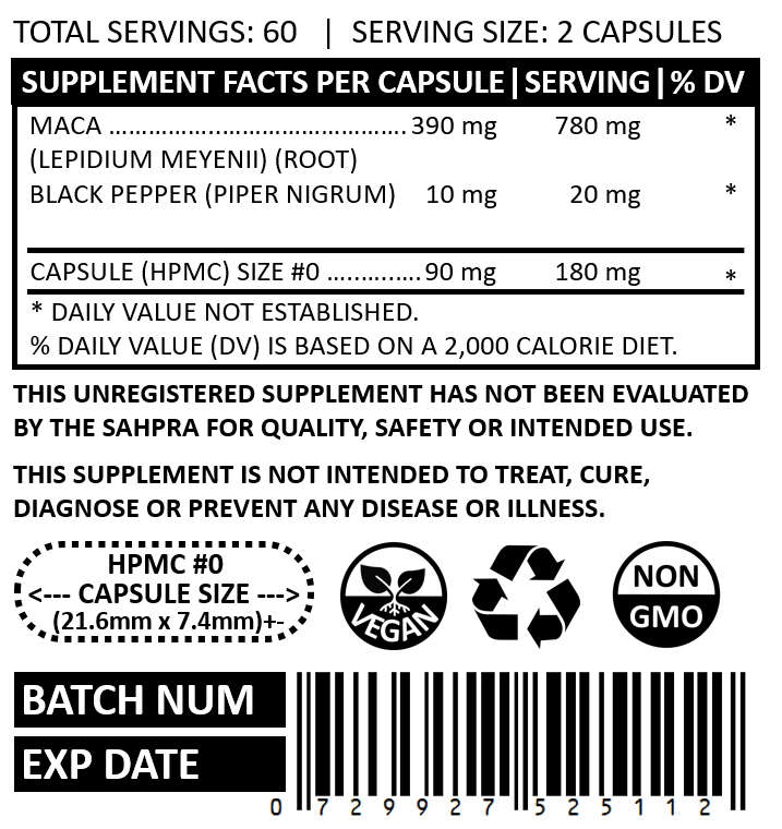 MACA ROOT CAPSULES (120)