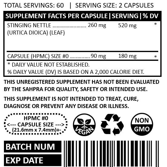 STINGING NETTLE CAPSULES (120)