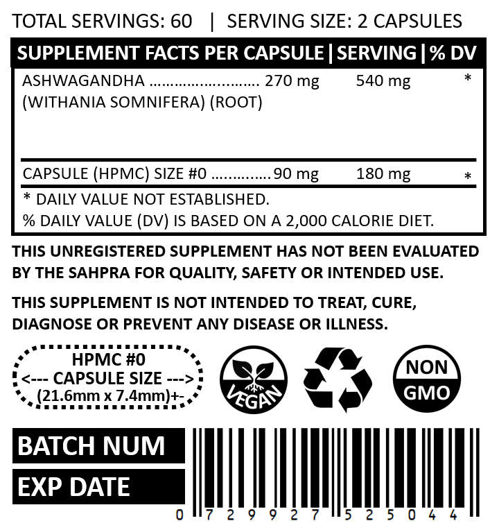 ASHWAGANDHA CAPSULES (120)